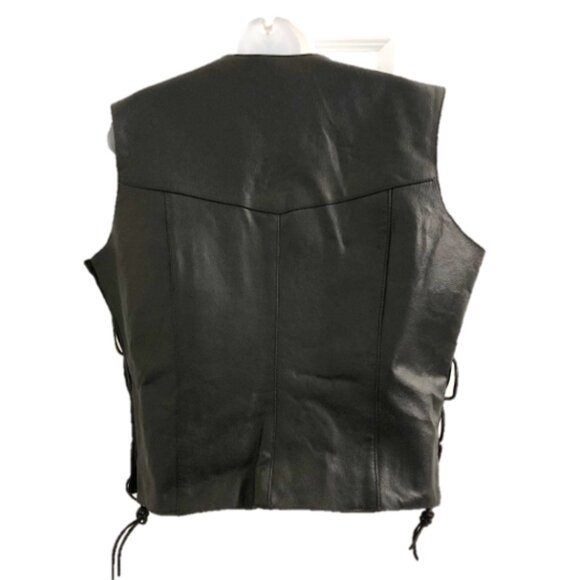 Allstate Leather Women's Classic Split 3XL Side Laced Cowhide Vest AL2331 - Picture 2 of 7